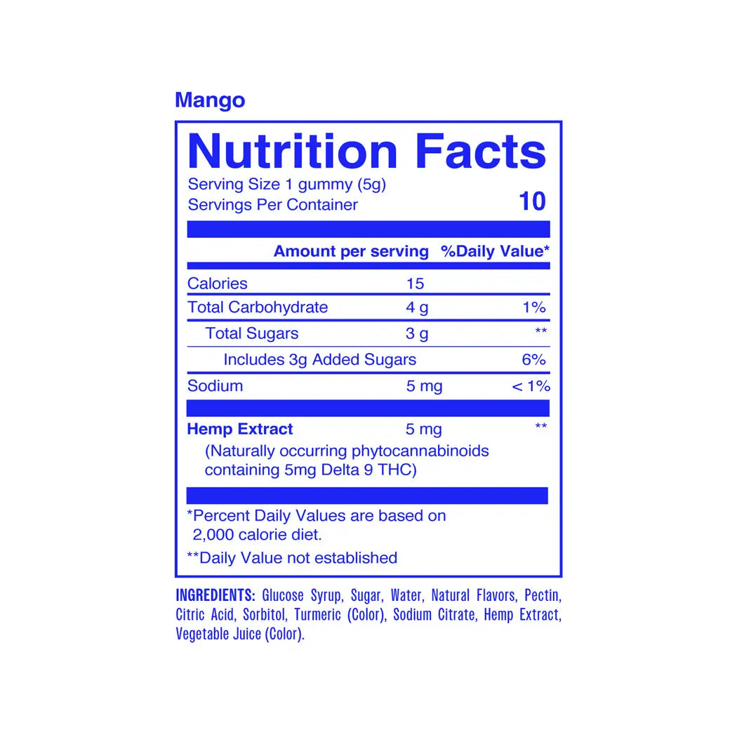 (DRC) Select Classic Bites THC Gummies - Mango (5 Pouch Case) The Hemp Company