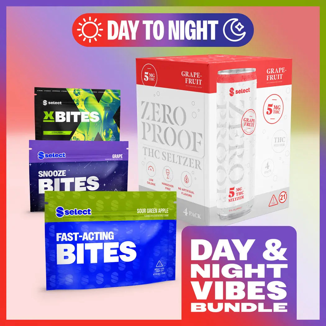 Day & Night Vibes Bundle, THC-derived drink & gummy bundle deal pack - The Hemp Company