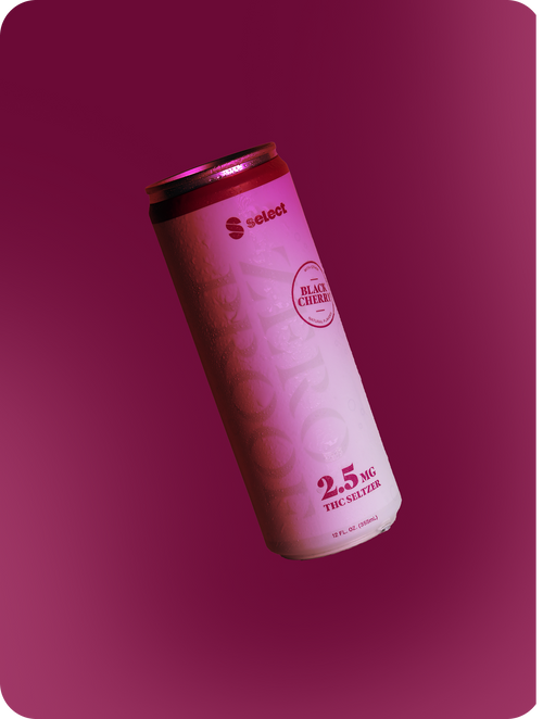 Select Zero Proof THC Seltzer - Black Cherry