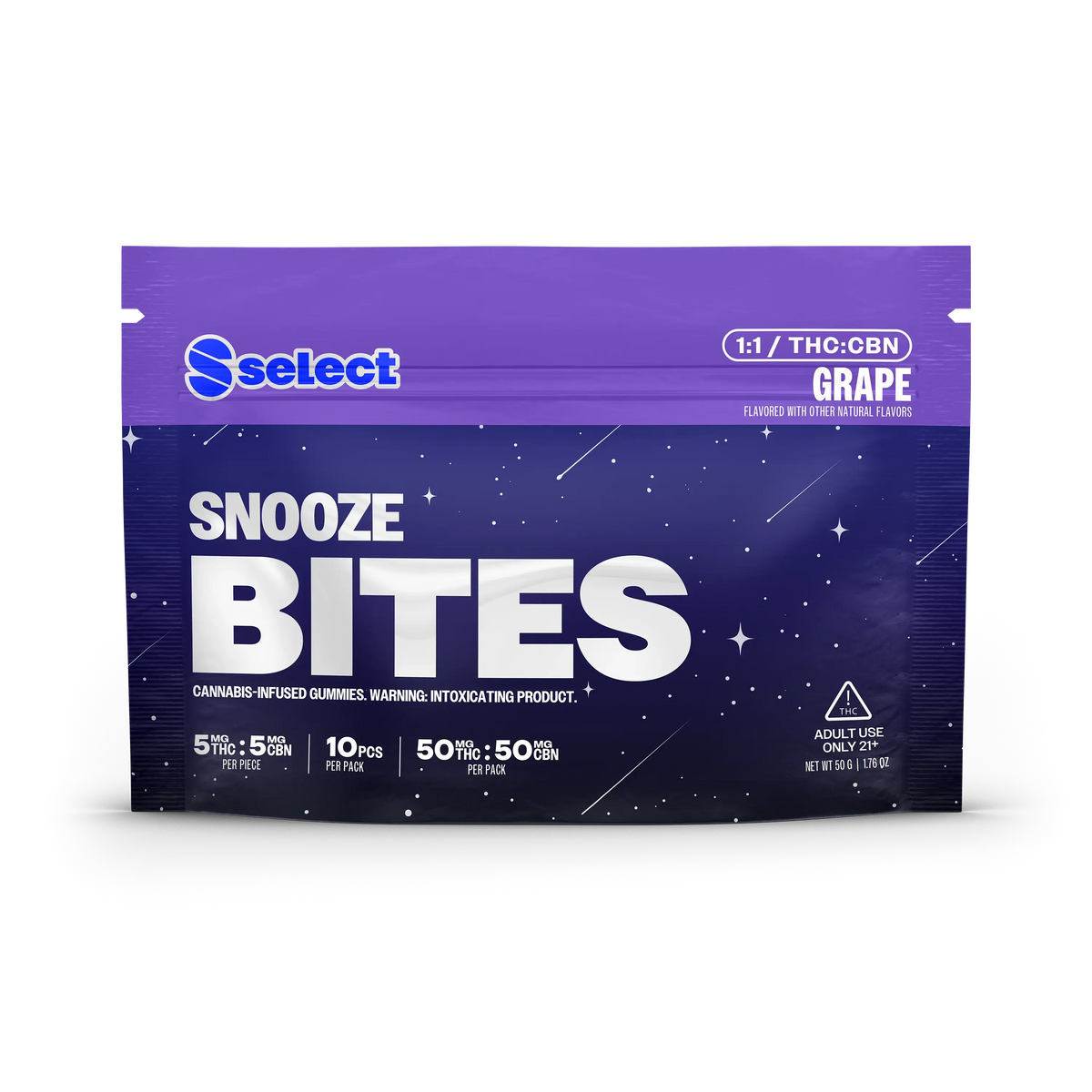 THC-derived gummy, Snooze Bites - The Hemp Company