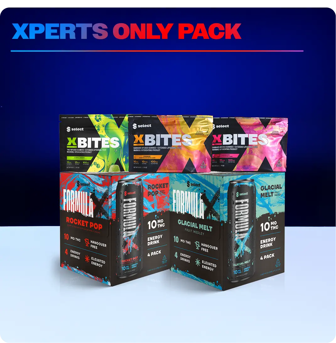 Xperts Only Pack, FormulaX THC Energy Drinks and XBites Gummies Pack Select*